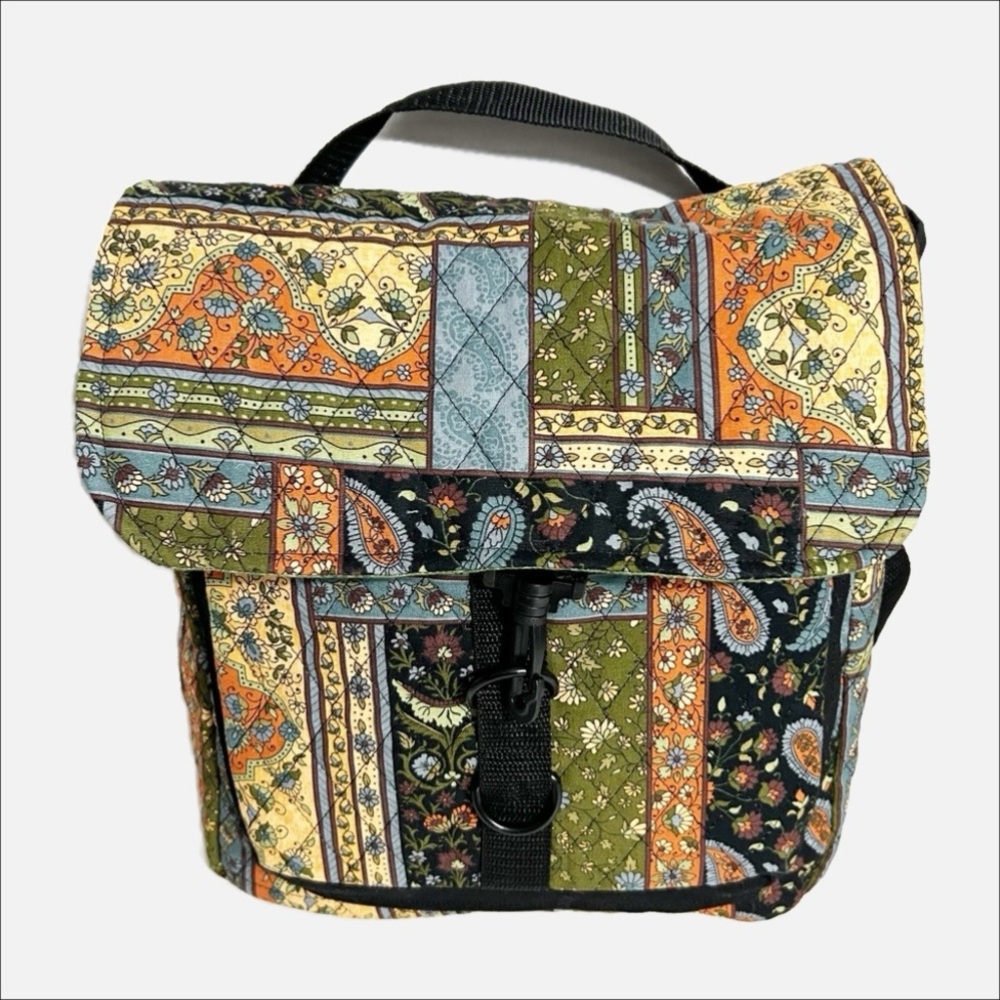 Handcrafted Unbranded Patchwork Floral Paisley Pattern Backpack Adjustable Strap